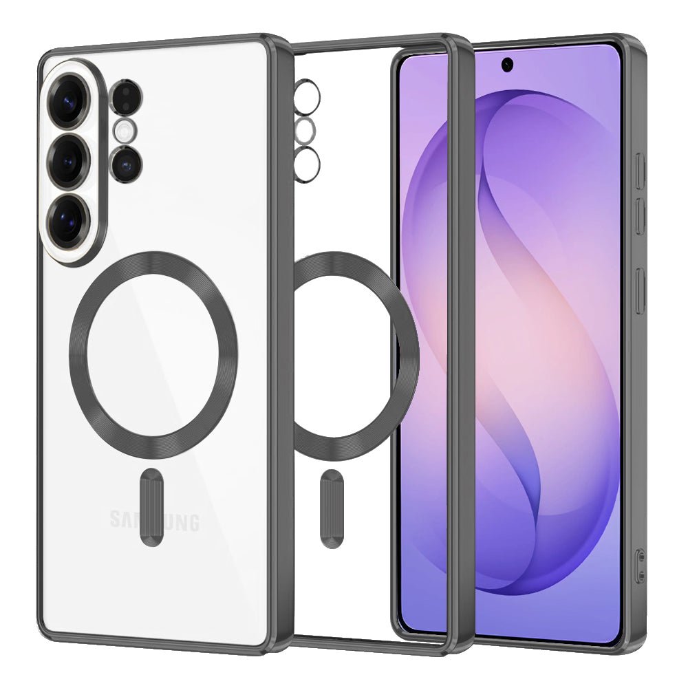 Techsuit Samsung Galaxy S26 Ultra - Θήκη Σιλικόνης - Luxury Crystal MagSafe - Black / Clear