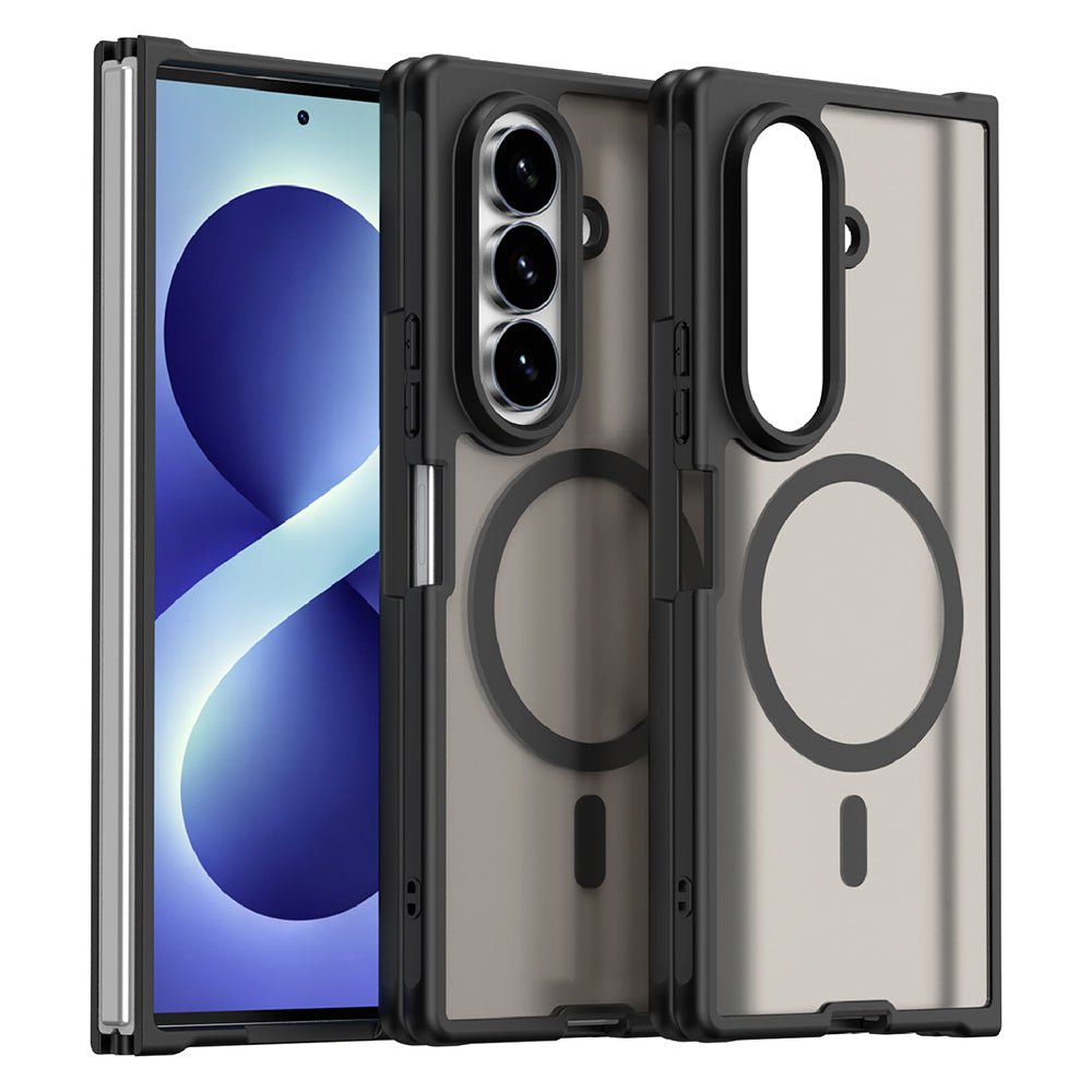 Techsuit Samsung Galaxy Z Fold8 Ultra - Σκληρή Θήκη με Πλαίσιο Σιλικόνης και MagSafe - HaloFrost II - Black