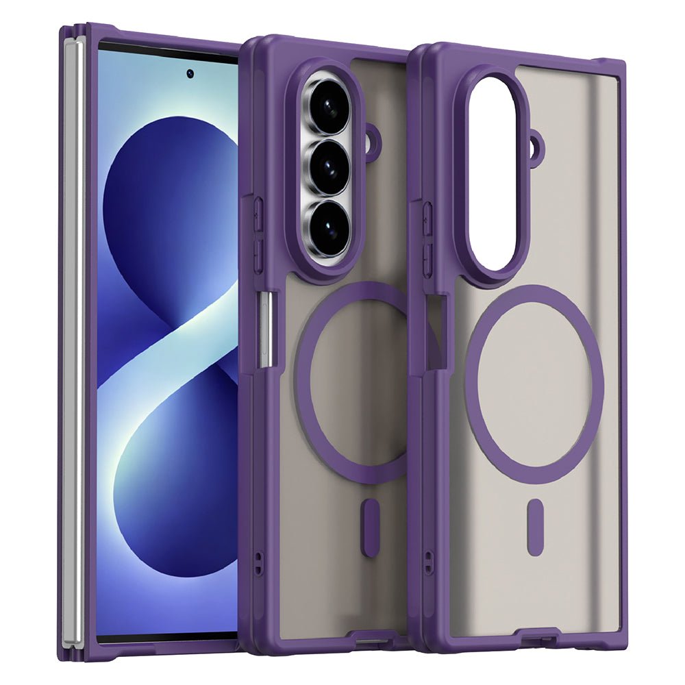 Techsuit Samsung Galaxy Z Fold8 Ultra - Σκληρή Θήκη με Πλαίσιο Σιλικόνης και MagSafe - HaloFrost II - Purple