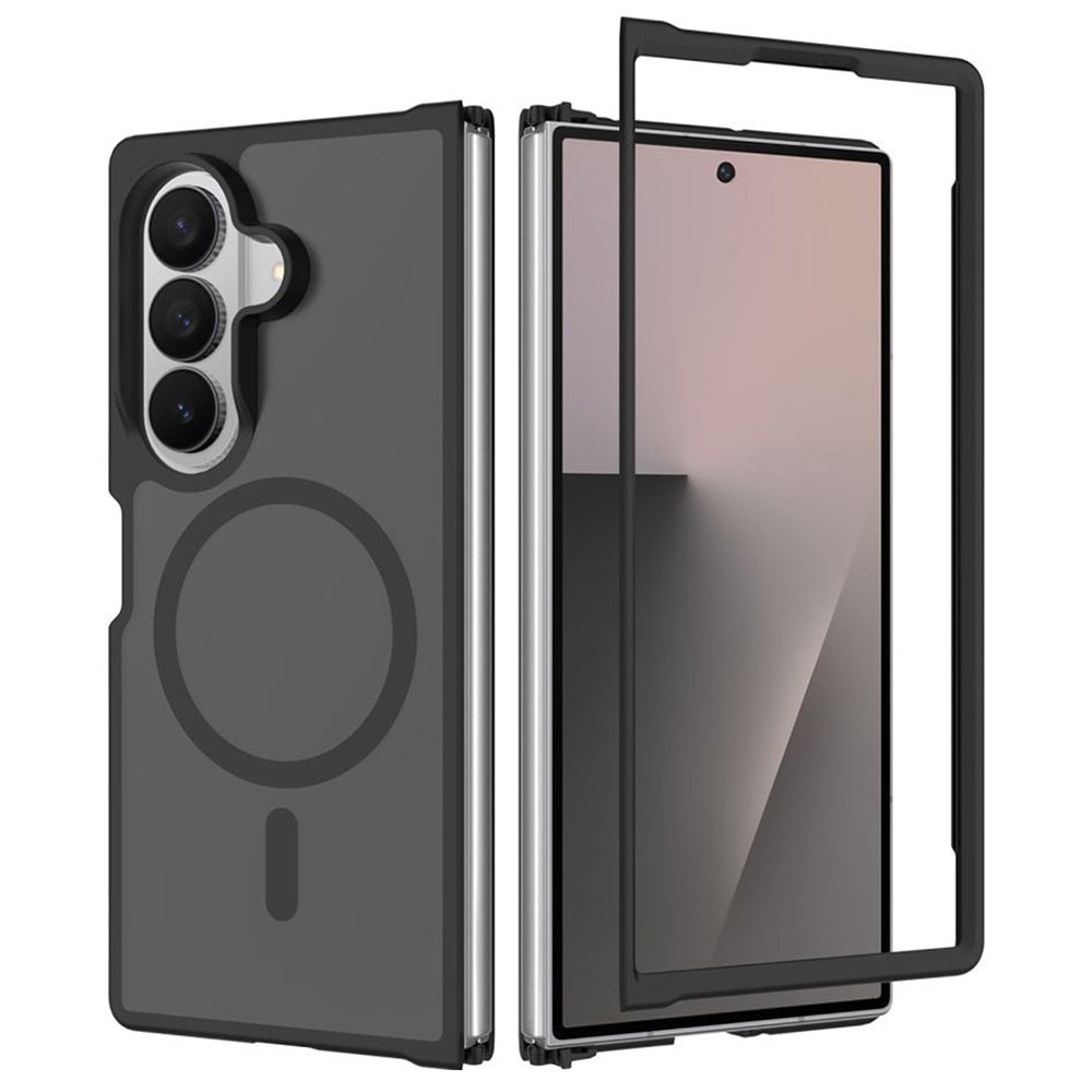 Techsuit Samsung Galaxy Z Fold8 Ultra - Σκληρή Θήκη με Πλαίσιο Σιλικόνης και MagSafe - PureFrost - Frosted Black