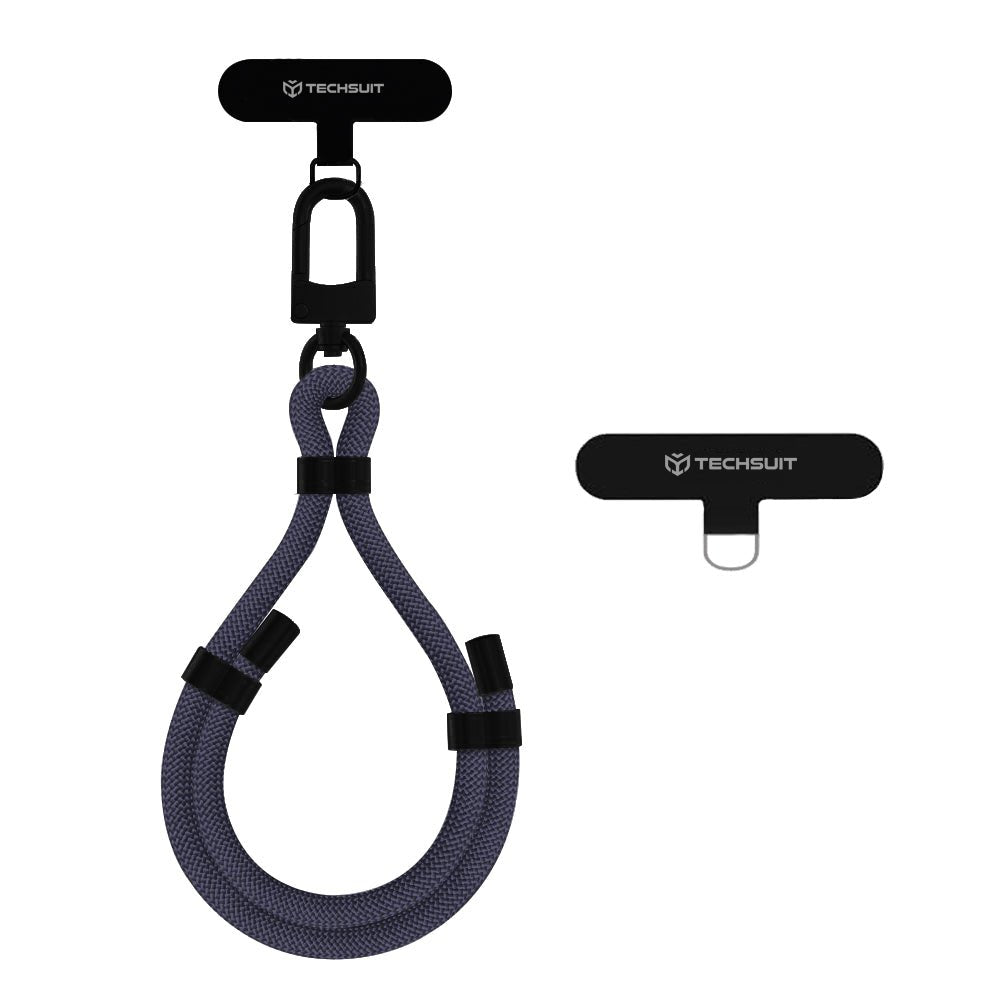 Techsuit Universal Λουράκι Καρπού για Θήκη Κινητού - RWS1 - 01 Rope Wrist Strap - Gunmetal Grey