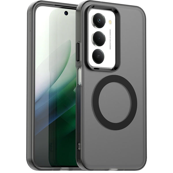 Techsuit Xiaomi Redmi 15 4G / 5G - Σκληρή Θήκη με Πλαίσιο Σιλικόνης και MagSafe - CandyCase MagSafe - Black