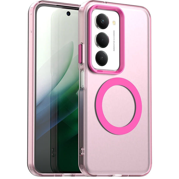 Techsuit Xiaomi Redmi 15 4G / 5G - Σκληρή Θήκη με Πλαίσιο Σιλικόνης και MagSafe - CandyCase MagSafe - Pink