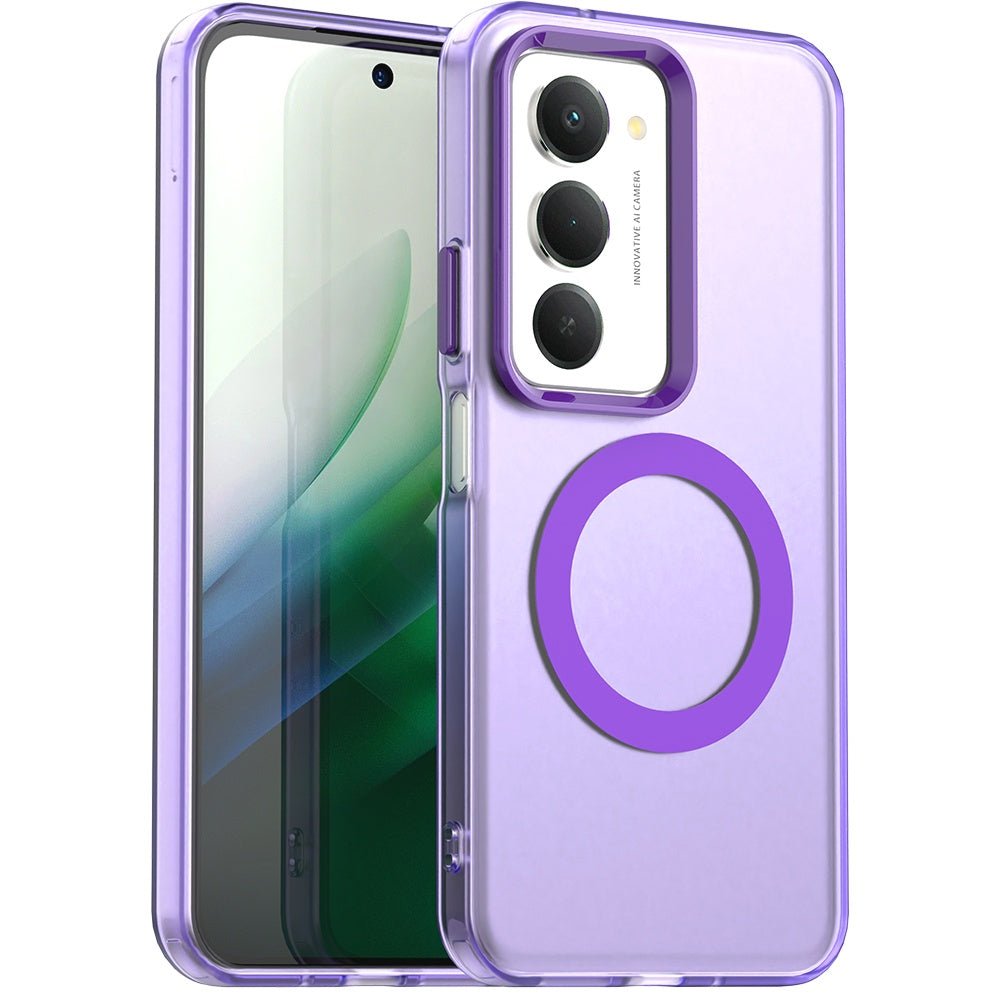 Techsuit Xiaomi Redmi 15 4G / 5G - Σκληρή Θήκη με Πλαίσιο Σιλικόνης και MagSafe - CandyCase MagSafe - Purple