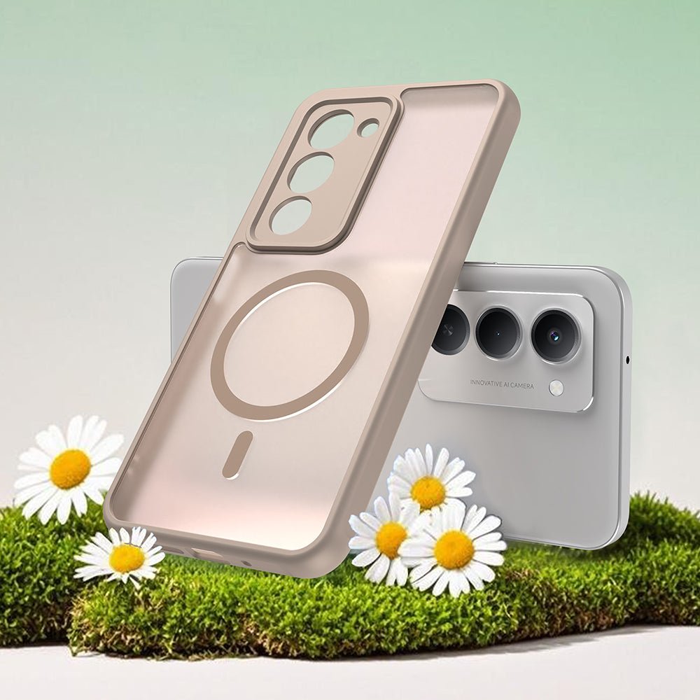 Techsuit Xiaomi Redmi 15 4G / 5G - Σκληρή Θήκη με Πλαίσιο Σιλικόνης και MagSafe - HaloFrost II MagSafe - Gold