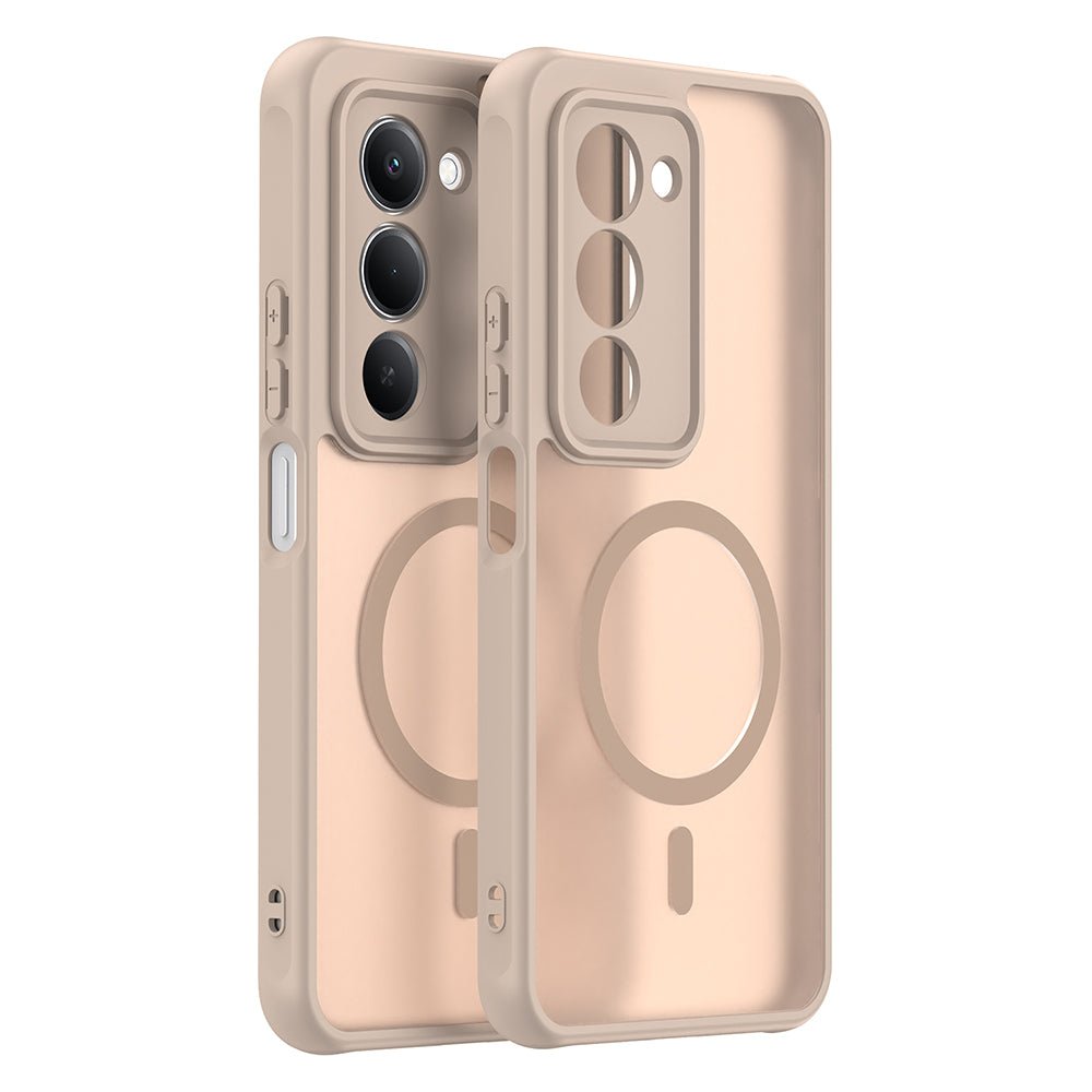 Techsuit Xiaomi Redmi 15 4G / 5G - Σκληρή Θήκη με Πλαίσιο Σιλικόνης και MagSafe - HaloFrost II MagSafe - Gold