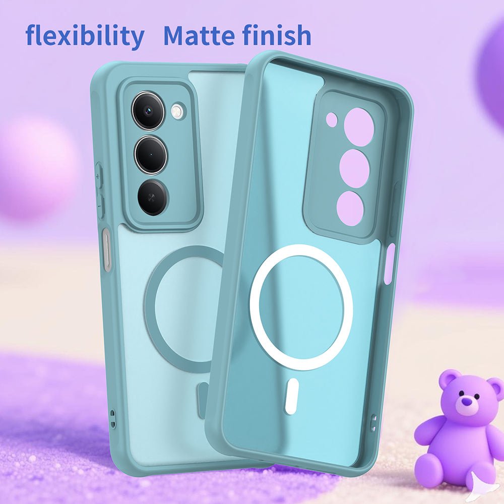 Techsuit Xiaomi Redmi 15 4G / 5G - Σκληρή Θήκη με Πλαίσιο Σιλικόνης και MagSafe - HaloFrost II MagSafe - Mint Green