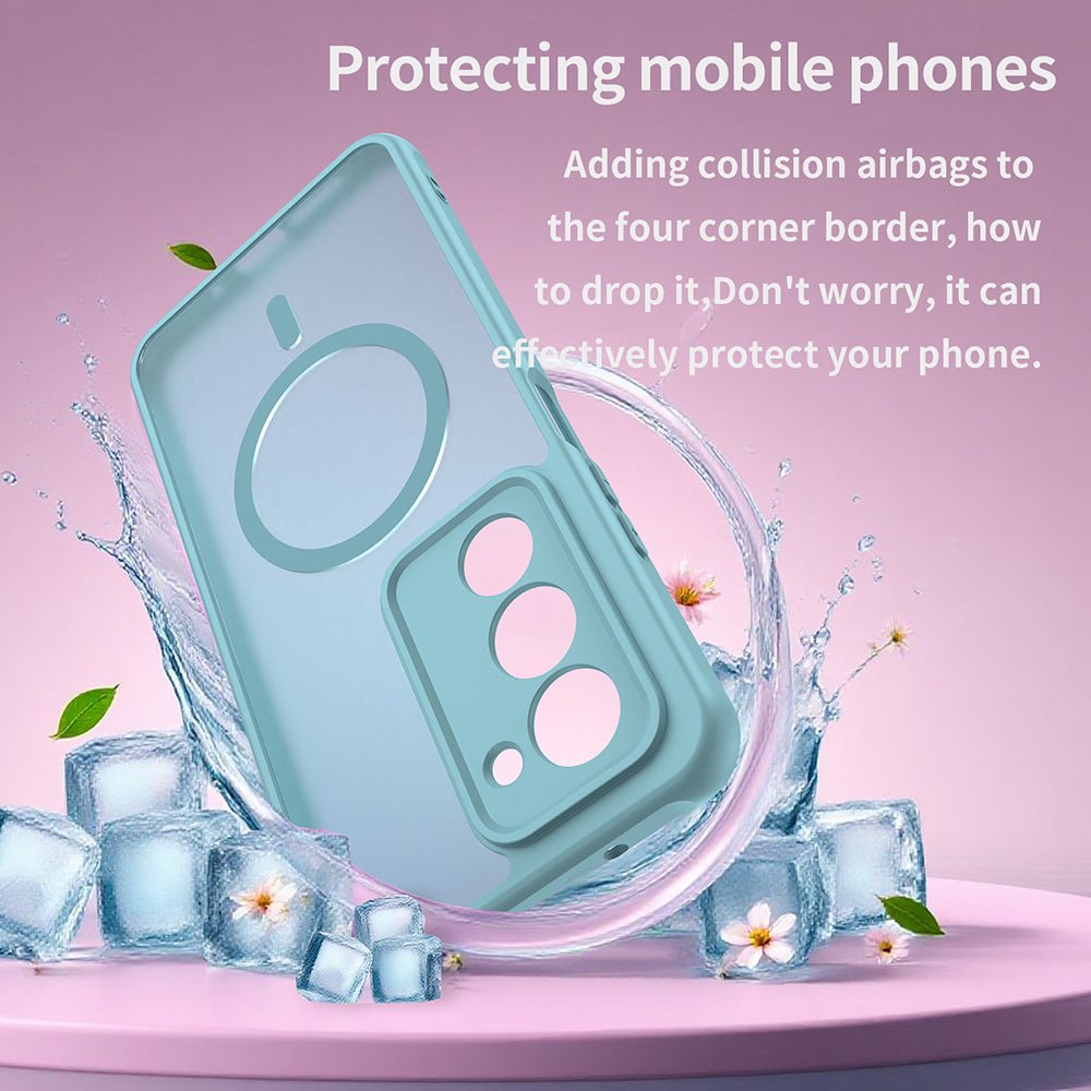 Techsuit Xiaomi Redmi 15 4G / 5G - Σκληρή Θήκη με Πλαίσιο Σιλικόνης και MagSafe - HaloFrost II MagSafe - Mint Green