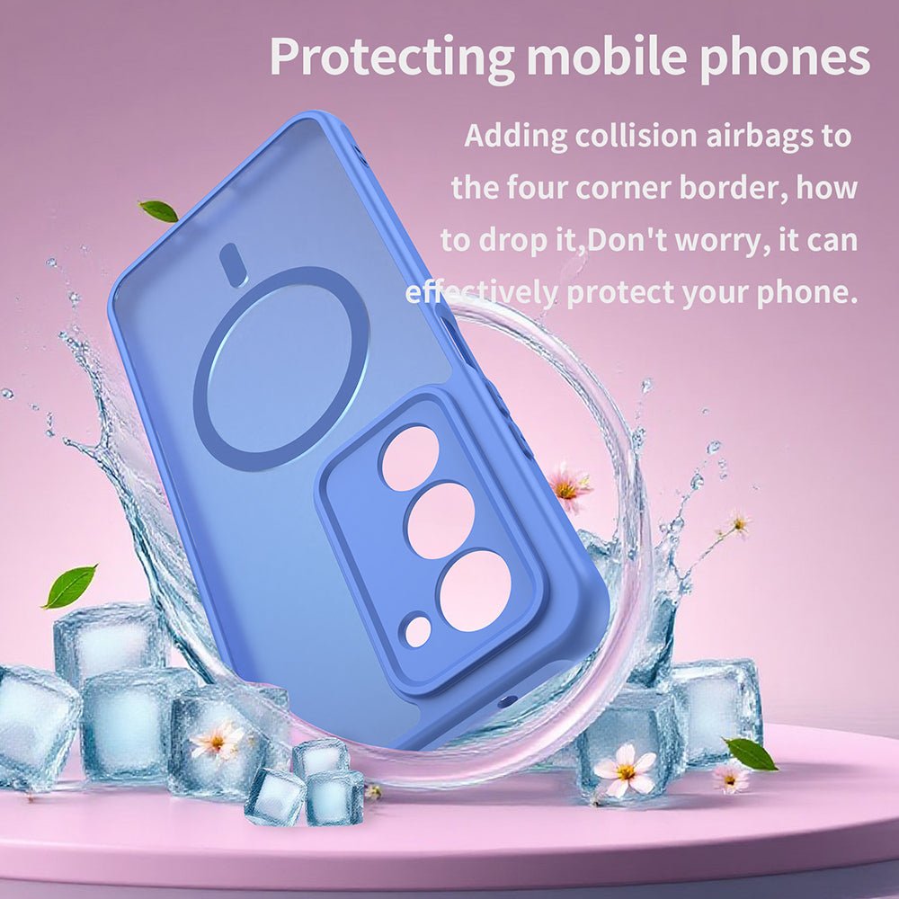 Techsuit Xiaomi Redmi 15 4G / 5G - Σκληρή Θήκη με Πλαίσιο Σιλικόνης και MagSafe - HaloFrost II MagSafe - Sky Blue