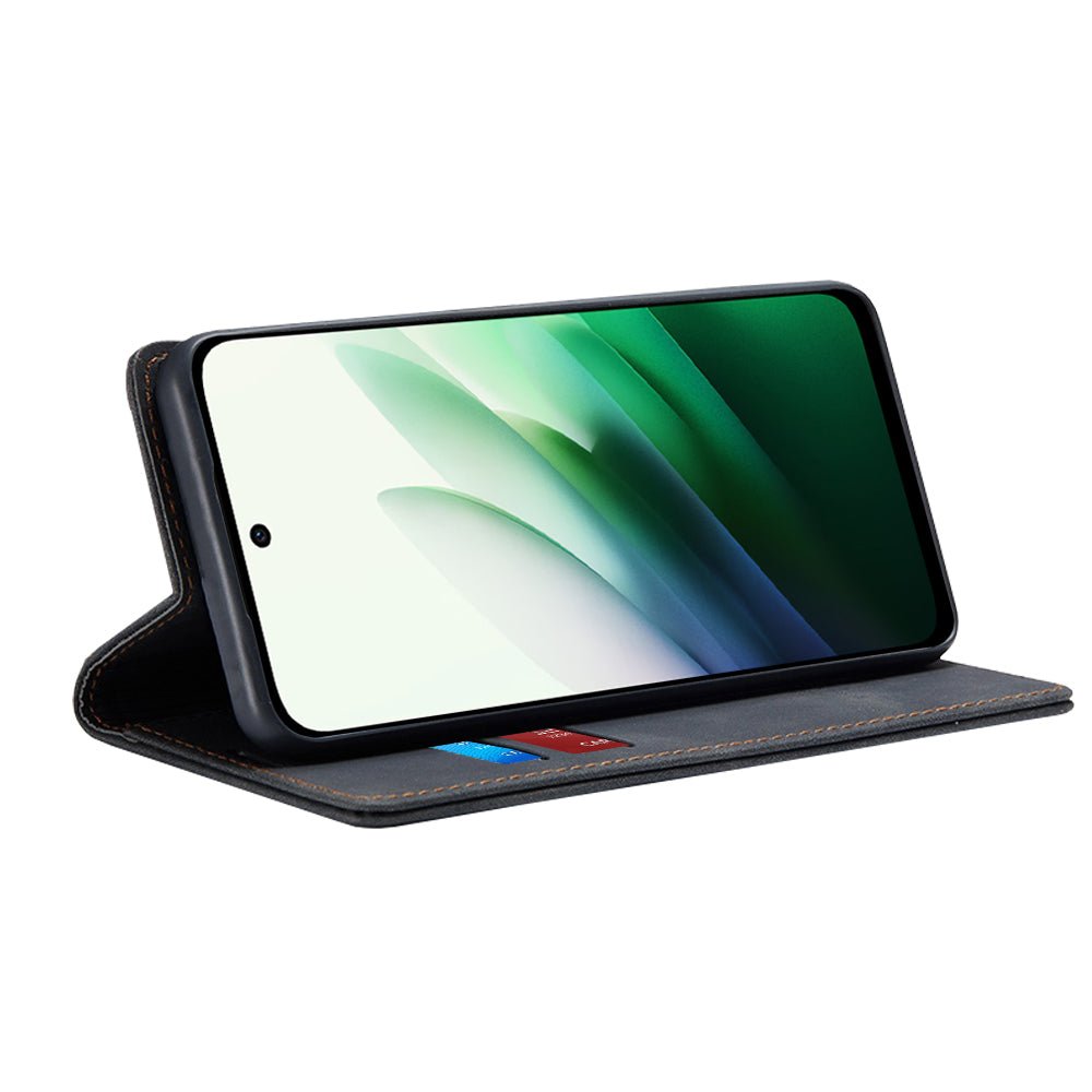Techsuit Xiaomi Redmi 15 4G / 5G - Θήκη Πορτοφόλι από Δερματίνη με Stand - Confy Cover - Black