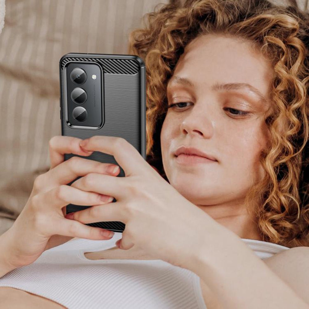 Techsuit Xiaomi Redmi 15 4G / 5G - Θήκη Σιλικόνης TPU - Carbon Silicone - Black