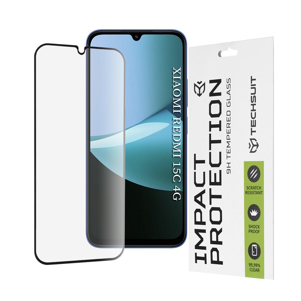 Techsuit Xiaomi Redmi 15C 4G / 5G / Poco C85 4G - Full Screen Full Glue Αντιχαρακτικό Γυαλί Οθόνης 9H - Black