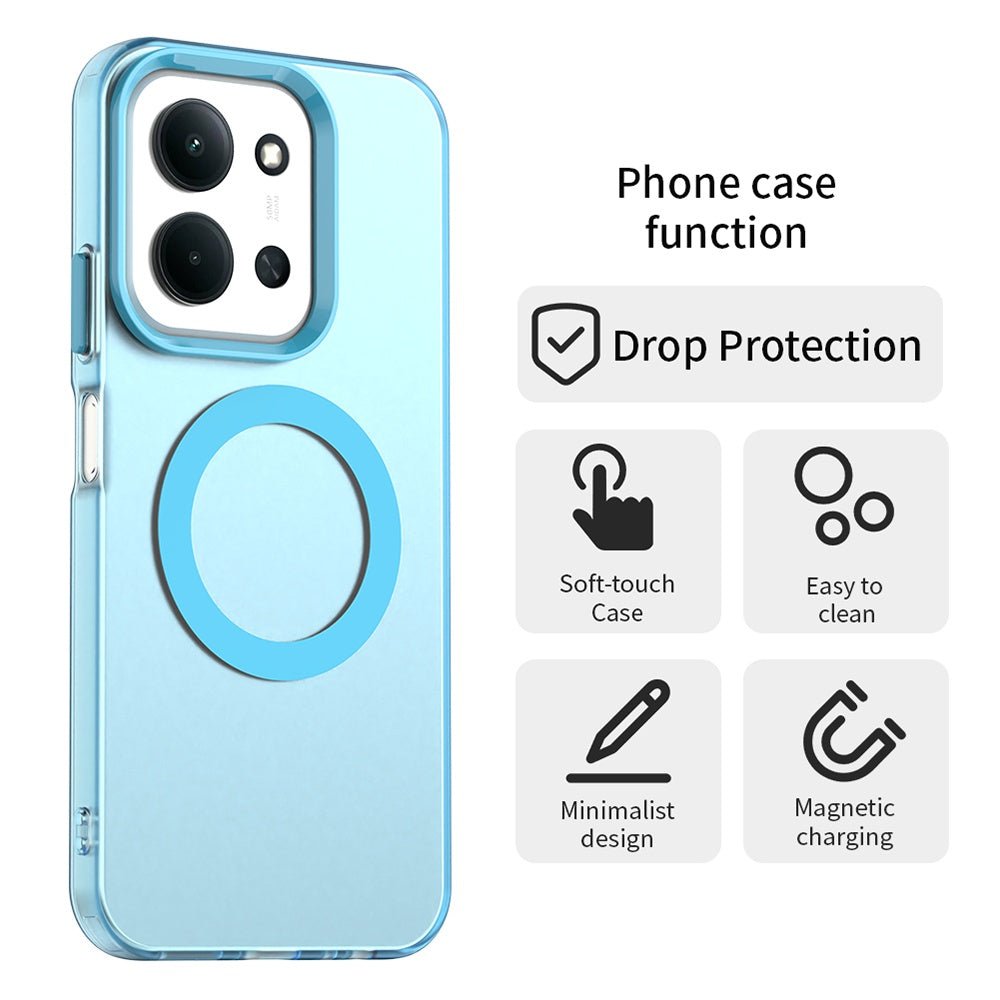 Techsuit Xiaomi Redmi 15C 4G / 5G / Poco C85 4G - Σκληρή Θήκη με Πλαίσιο Σιλικόνης και MagSafe - CandyCase MagSafe - Blue