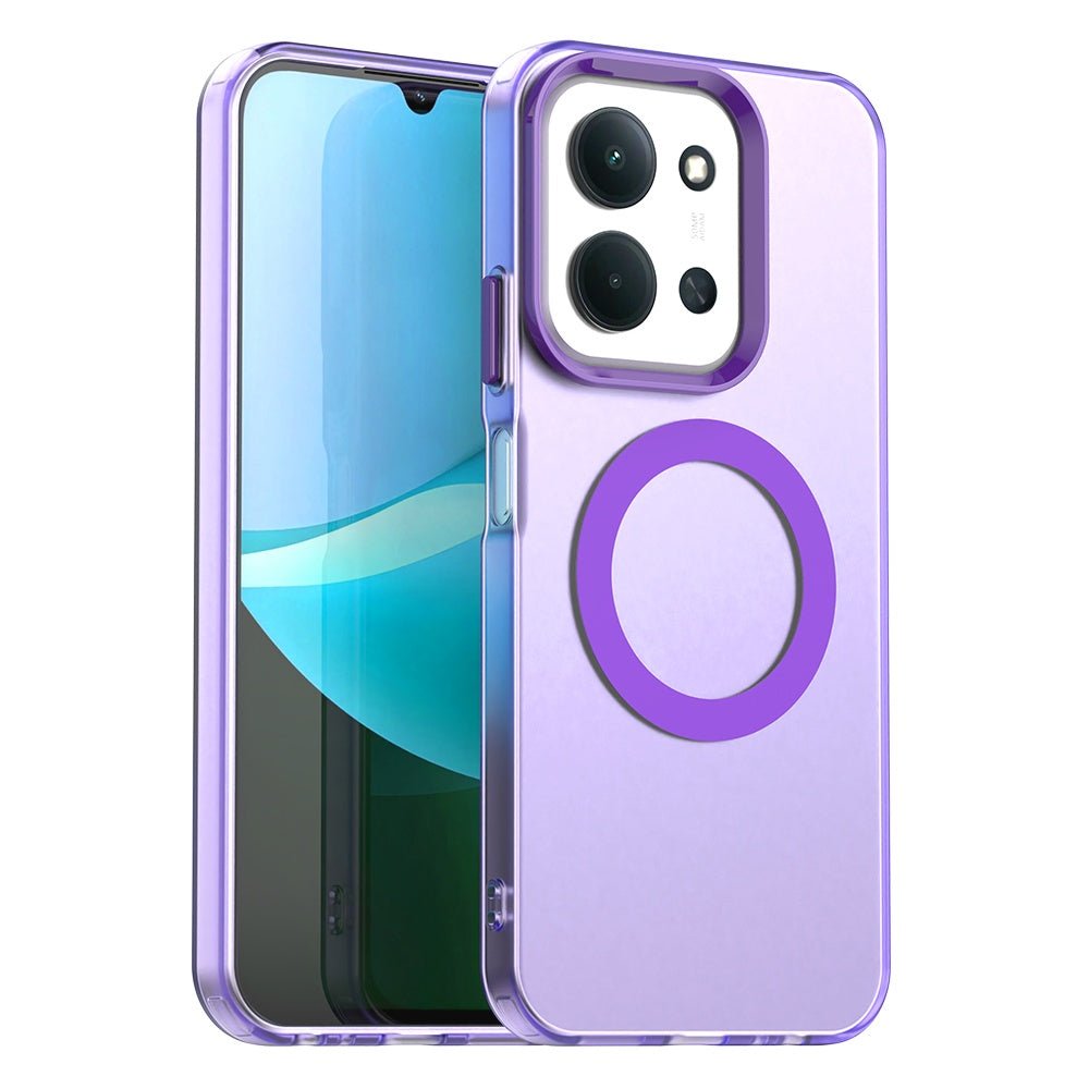 Techsuit Xiaomi Redmi 15C 4G / 5G / Poco C85 4G - Σκληρή Θήκη με Πλαίσιο Σιλικόνης και MagSafe - CandyCase MagSafe - Purple