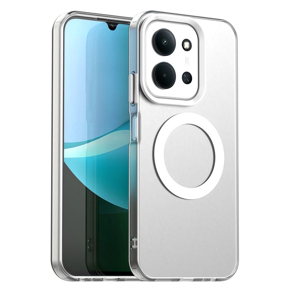 Techsuit Xiaomi Redmi 15C 4G / 5G / Poco C85 4G - Σκληρή Θήκη με Πλαίσιο Σιλικόνης και MagSafe - CandyCase MagSafe - White