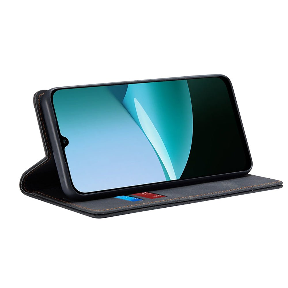 Techsuit Xiaomi Redmi 15C 4G / 5G / Poco C85 4G - Θήκη Πορτοφόλι από Δερματίνη με Stand - Confy Cover - Black