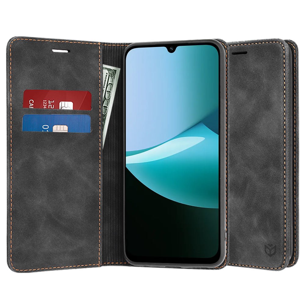 Techsuit Xiaomi Redmi 15C 4G / 5G / Poco C85 4G - Θήκη Πορτοφόλι από Δερματίνη με Stand - Confy Cover - Black