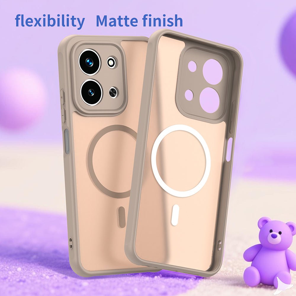 Techsuit Xiaomi Redmi 15C 4G / 5G - Σκληρή Θήκη με Πλαίσιο Σιλικόνης και MagSafe - HaloFrost II MagSafe - Gold