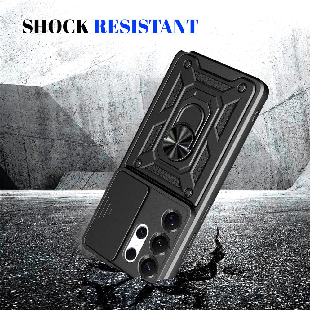 Techsuit Xiaomi Redmi Note 15 4G / 5G / Poco M8 5G - Σκληρή Θήκη με Προστασία Καμερών και Δαχτυλίδι Συγκράτησης - CamShield - Black