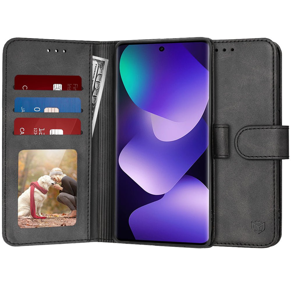 Techsuit Xiaomi Redmi Note 15 4G / 5G / Poco M8 5G - Θήκη Πορτοφόλι από Δερματίνη με Stand - Diary Book - Black