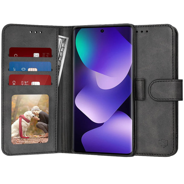 Techsuit Xiaomi Redmi Note 15 4G / 5G / Poco M8 5G - Θήκη Πορτοφόλι από Δερματίνη με Stand - Diary Book - Black
