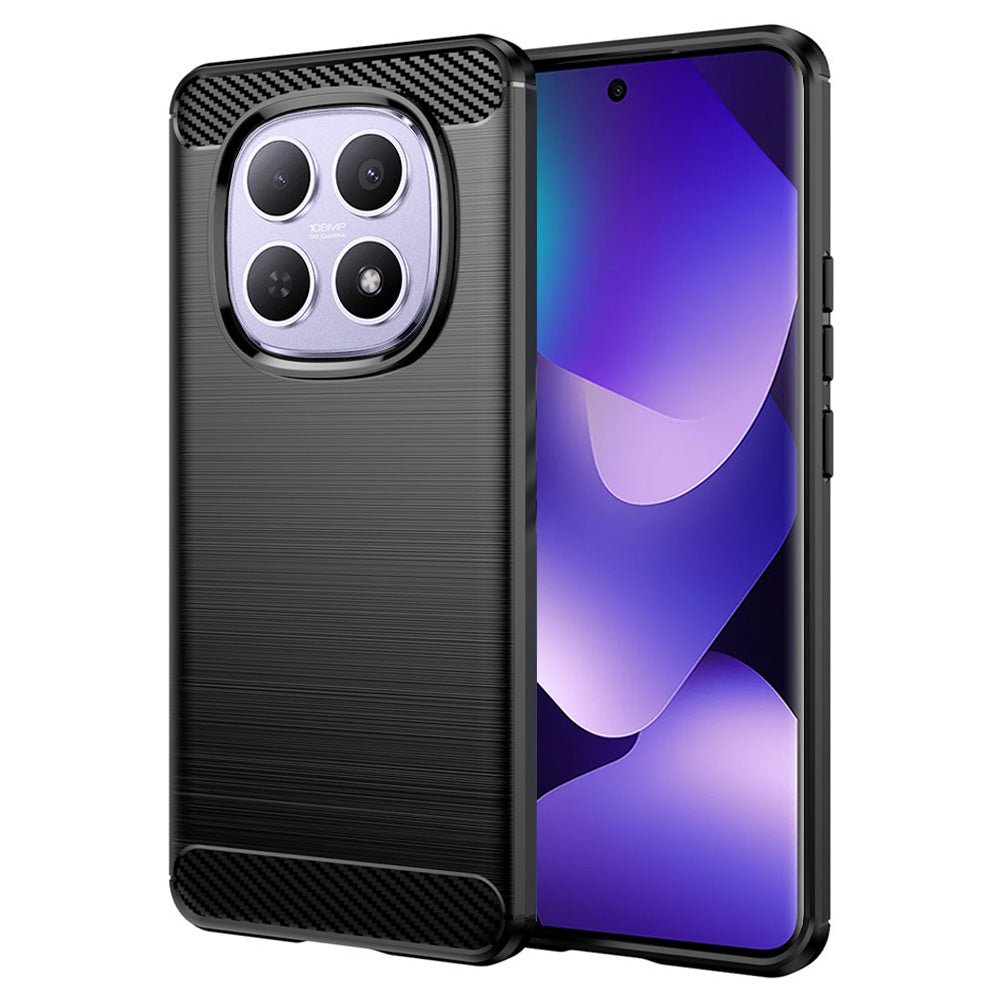 Techsuit Xiaomi Redmi Note 15 4G / 5G / Poco M8 5G - Θήκη Σιλικόνης TPU - Carbon Silicone - Black
