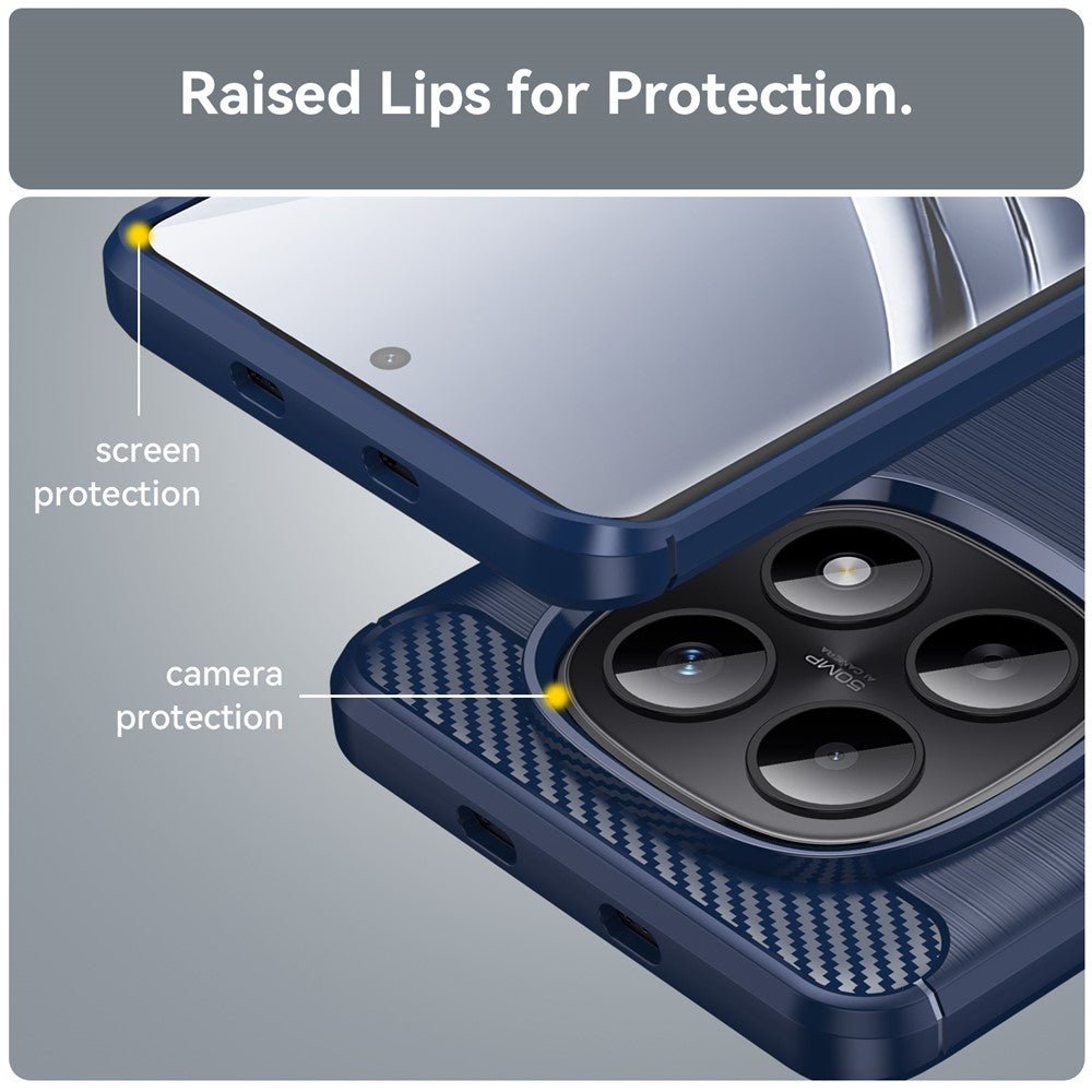 Techsuit Xiaomi Redmi Note 15 4G / 5G / Poco M8 5G - Θήκη Σιλικόνης TPU - Carbon Silicone - Blue