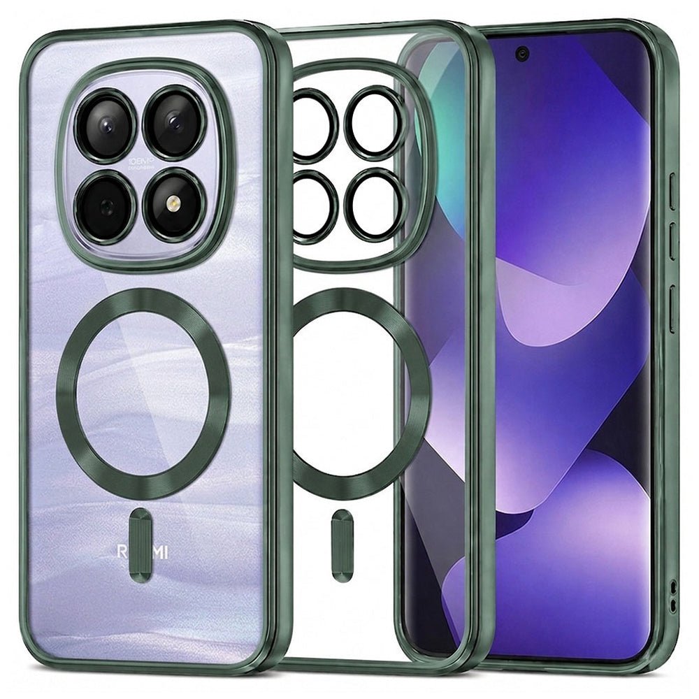 Techsuit Xiaomi Redmi Note 15 5G / Note 15 4G / Poco M8 5G - Θήκη Σιλικόνης - Luxury Crystal MagSafe - Deep Green