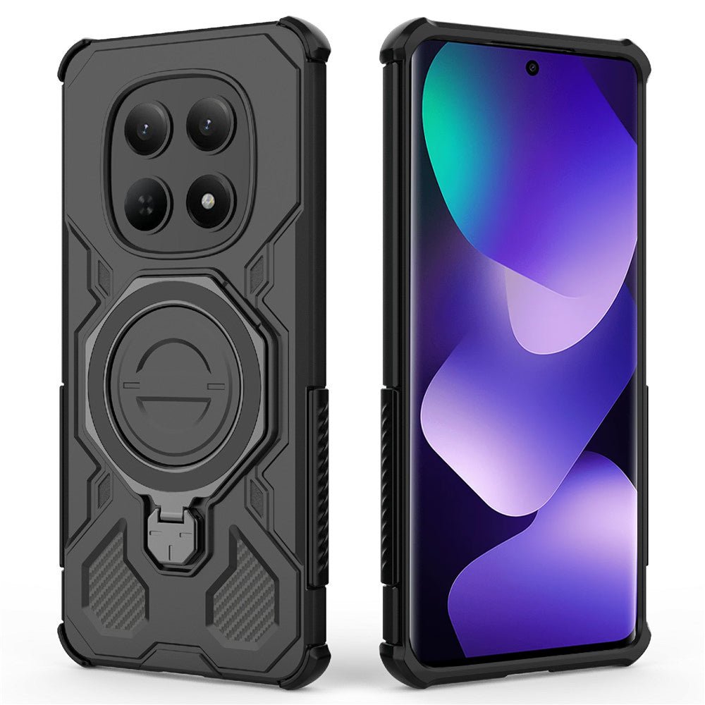 Techsuit Xiaomi Redmi Note 15 5G / Poco M8 5G - Σκληρή Θήκη με Δαχτυλίδι Συγκράτησης - Carbon Shield Pro - Black