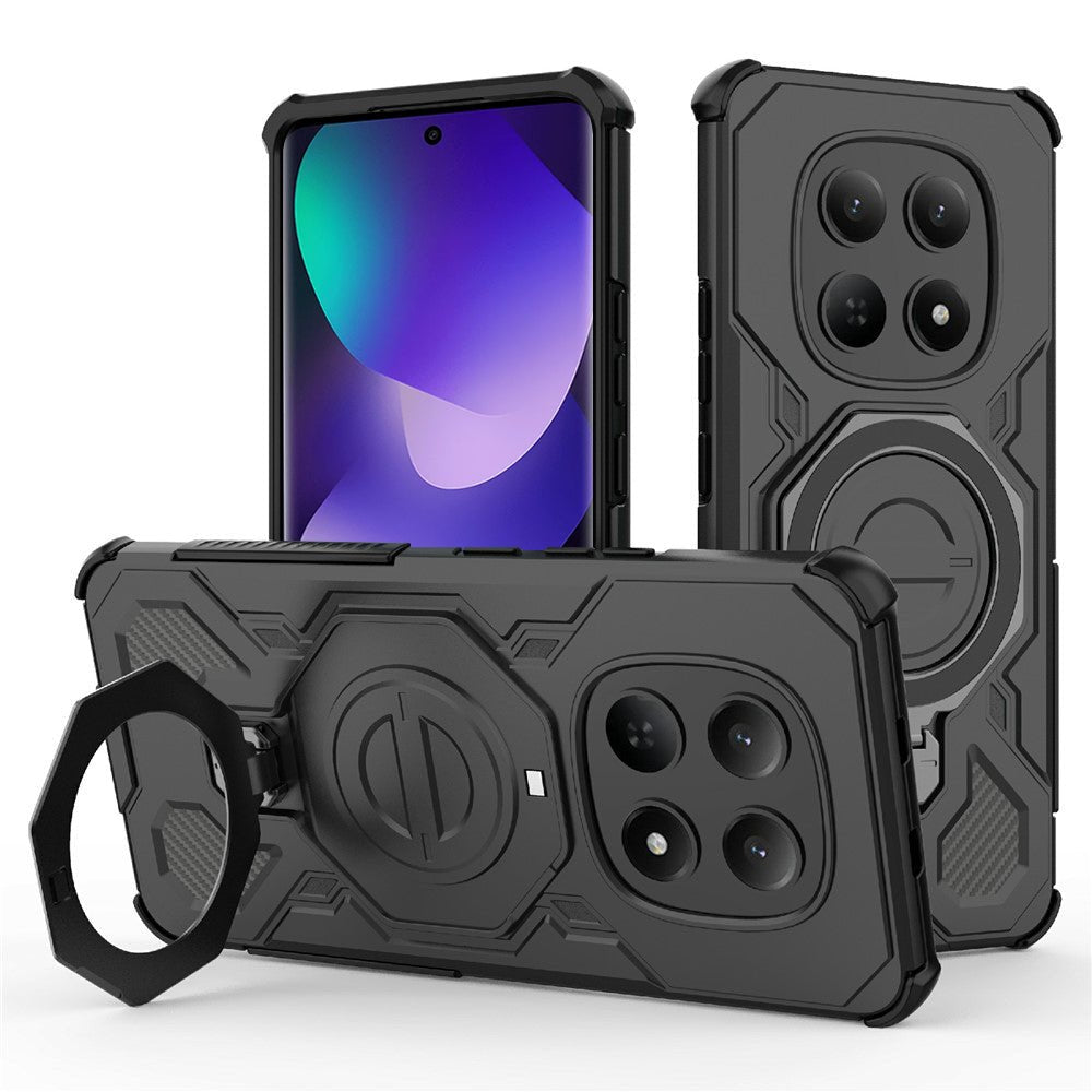 Techsuit Xiaomi Redmi Note 15 5G / Poco M8 5G - Σκληρή Θήκη με Δαχτυλίδι Συγκράτησης - Carbon Shield Pro - Black