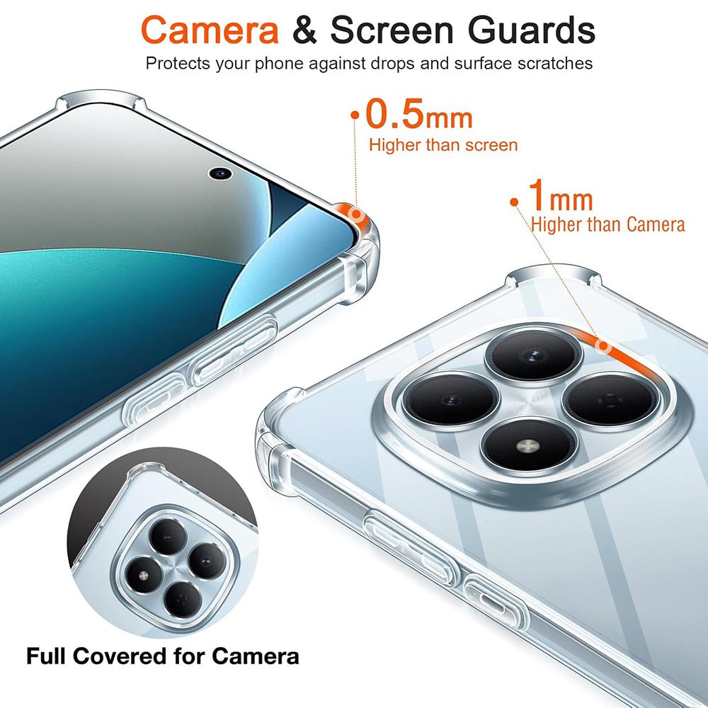 Techsuit Xiaomi Redmi Note 15 Pro 4G - Θήκη Σιλικόνης με Ενισχυμένες Γωνίες - Shockproof Clear Silicone - Clear