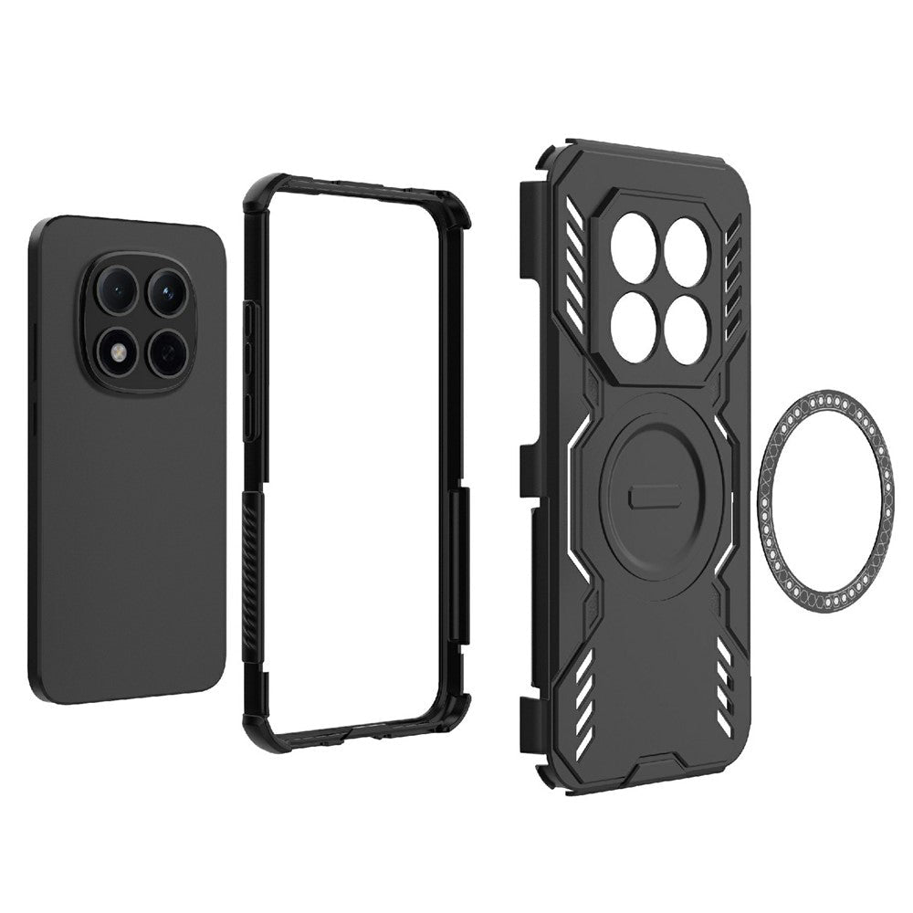 Techsuit Xiaomi Redmi Note 15 Pro 5G - Σκληρή Θήκη με Πλαίσιο Σιλικόνης και MagSafe - ArmorMag - Black