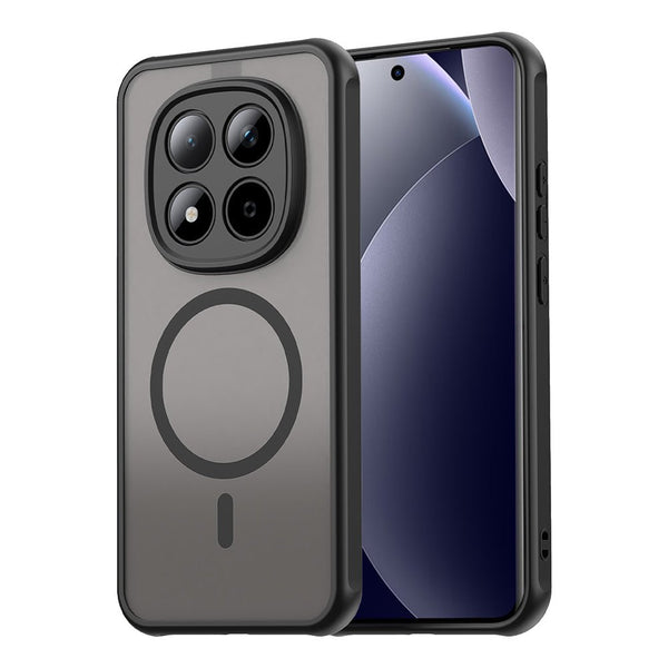 Techsuit Xiaomi Redmi Note 15 Pro 5G - Σκληρή Θήκη με Πλαίσιο Σιλικόνης και MagSafe - HaloFrost II MagSafe - Black