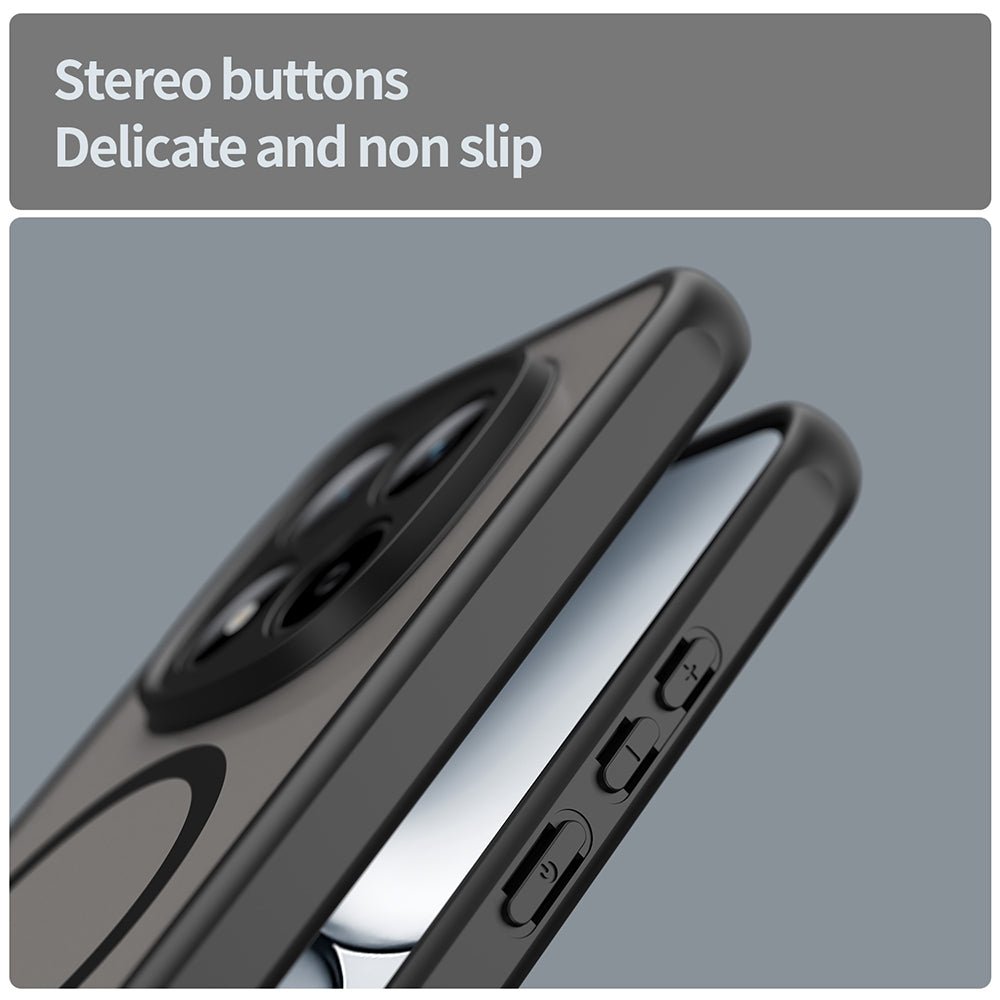 Techsuit Xiaomi Redmi Note 15 Pro 5G - Σκληρή Θήκη με Πλαίσιο Σιλικόνης και MagSafe - HaloFrost II MagSafe - Black