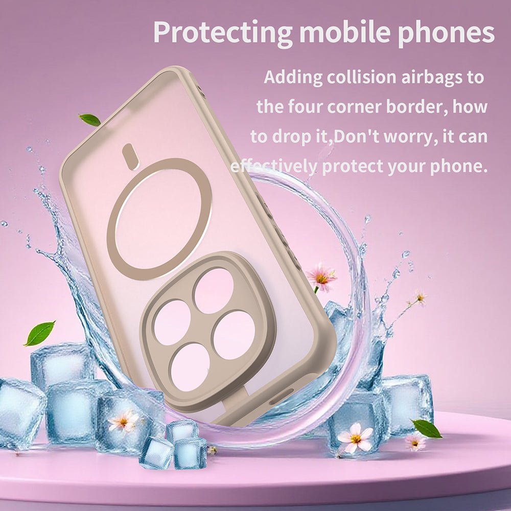 Techsuit Xiaomi Redmi Note 15 Pro 5G - Σκληρή Θήκη με Πλαίσιο Σιλικόνης και MagSafe - HaloFrost II MagSafe - Gold