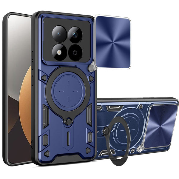 Techsuit Xiaomi Redmi Note 15 Pro 5G - Σκληρή Θήκη με Προστασία Καμερών και Δαχτυλίδι Συγκράτησης - CamGuard Pro - Blue