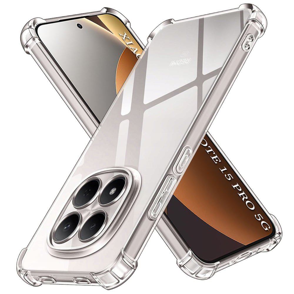 Techsuit Xiaomi Redmi Note 15 Pro 5G - Θήκη Σιλικόνης με Ενισχυμένες Γωνίες - Shockproof Clear Silicone - Clear