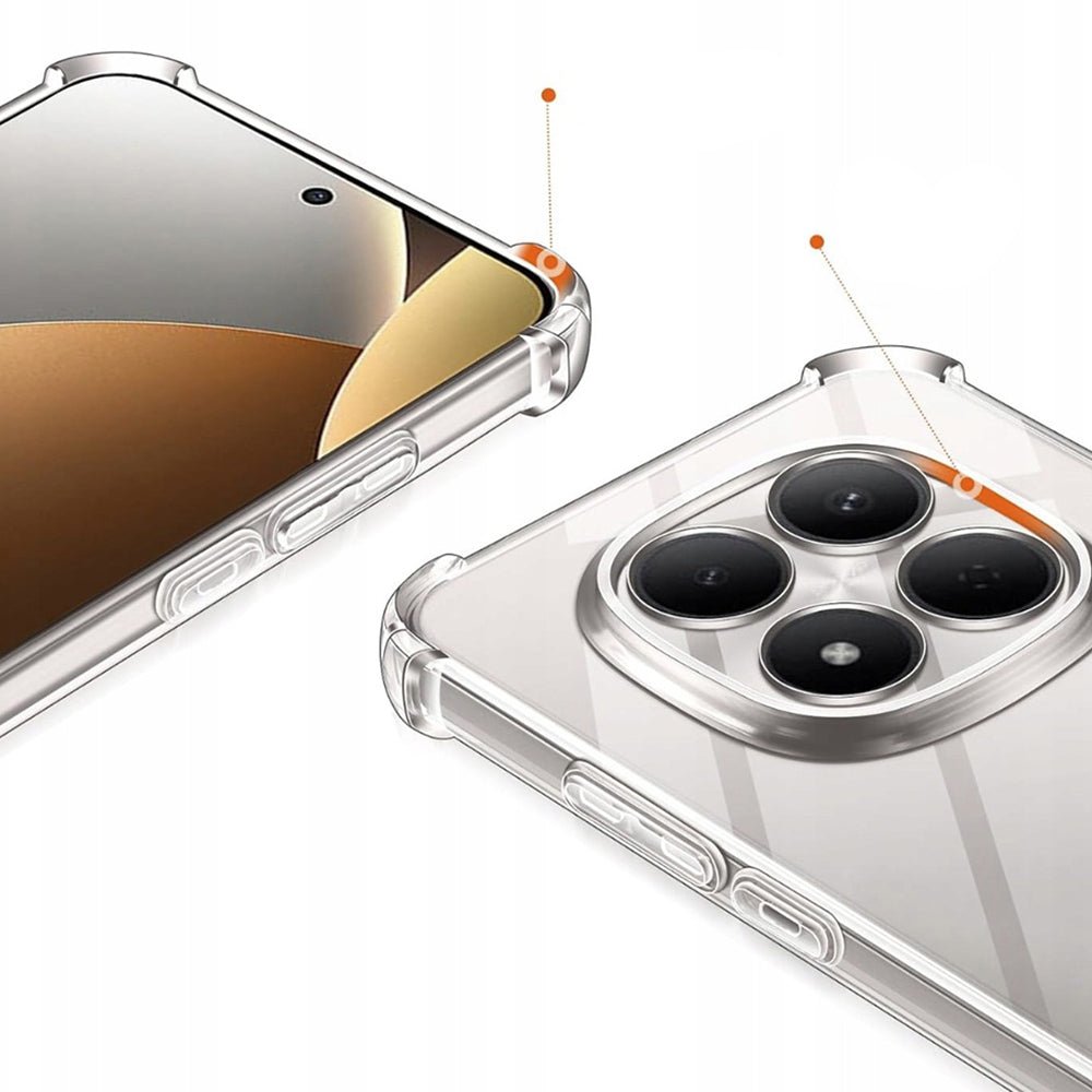 Techsuit Xiaomi Redmi Note 15 Pro 5G - Θήκη Σιλικόνης με Ενισχυμένες Γωνίες - Shockproof Clear Silicone - Clear