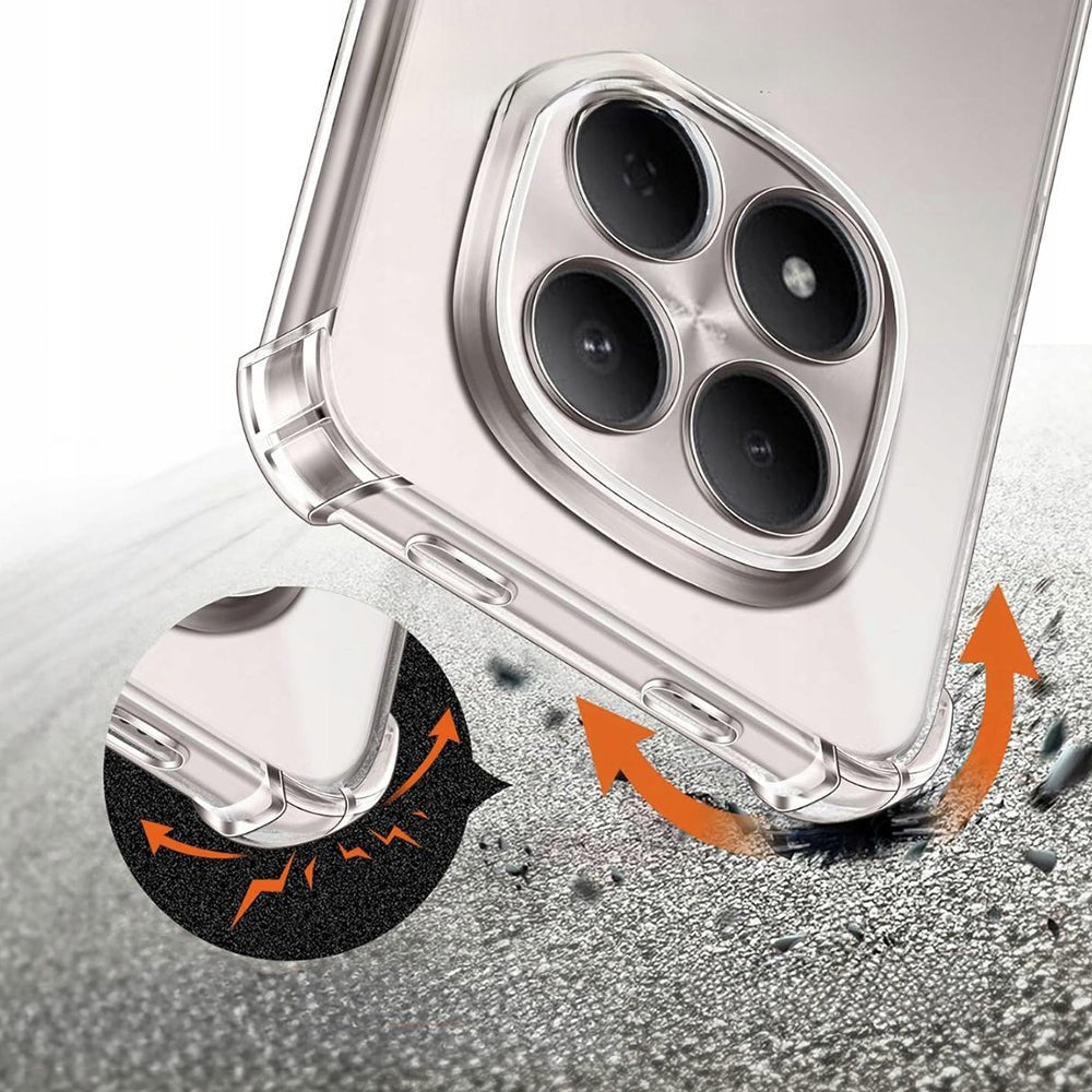 Techsuit Xiaomi Redmi Note 15 Pro 5G - Θήκη Σιλικόνης με Ενισχυμένες Γωνίες - Shockproof Clear Silicone - Clear