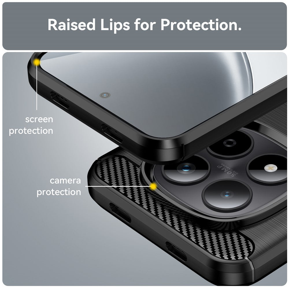 Techsuit Xiaomi Redmi Note 15 Pro 5G - Θήκη Σιλικόνης TPU - Carbon Silicone - Black