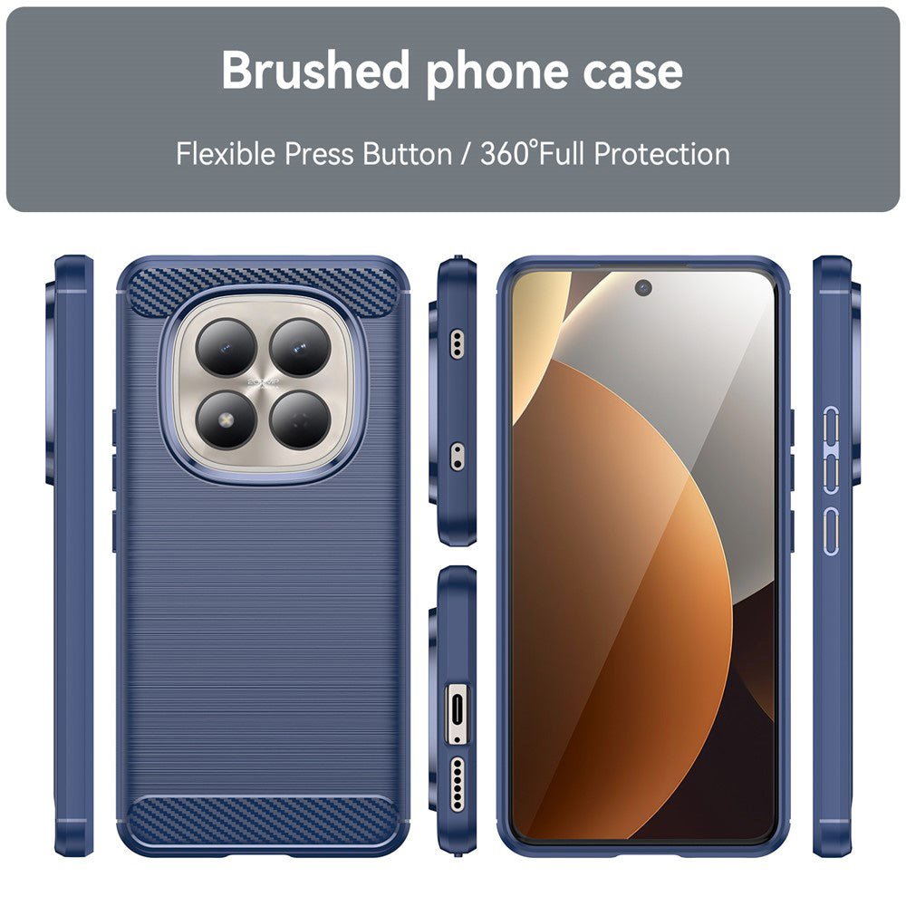 Techsuit Xiaomi Redmi Note 15 Pro 5G - Θήκη Σιλικόνης TPU - Carbon Silicone - Blue