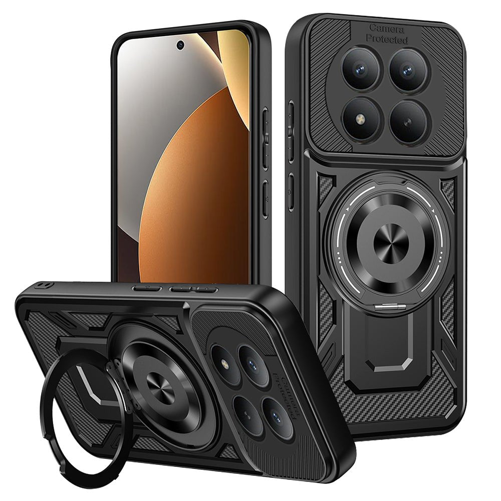Techsuit Xiaomi Redmi Note 15 Pro Plus 5G / Poco M8 Pro 5G - Σκληρή Θήκη με Δαχτυλίδι Συγκράτησης - RuggedCam - Black