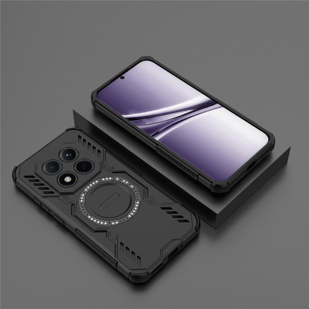 Techsuit Xiaomi Redmi Note 15 Pro Plus 5G / Poco M8 Pro 5G - Σκληρή Θήκη με Πλαίσιο Σιλικόνης και MagSafe - ArmorMag - Black