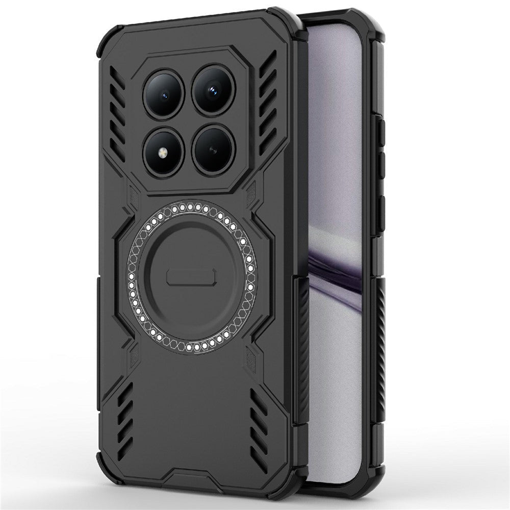 Techsuit Xiaomi Redmi Note 15 Pro Plus 5G / Poco M8 Pro 5G - Σκληρή Θήκη με Πλαίσιο Σιλικόνης και MagSafe - ArmorMag - Black