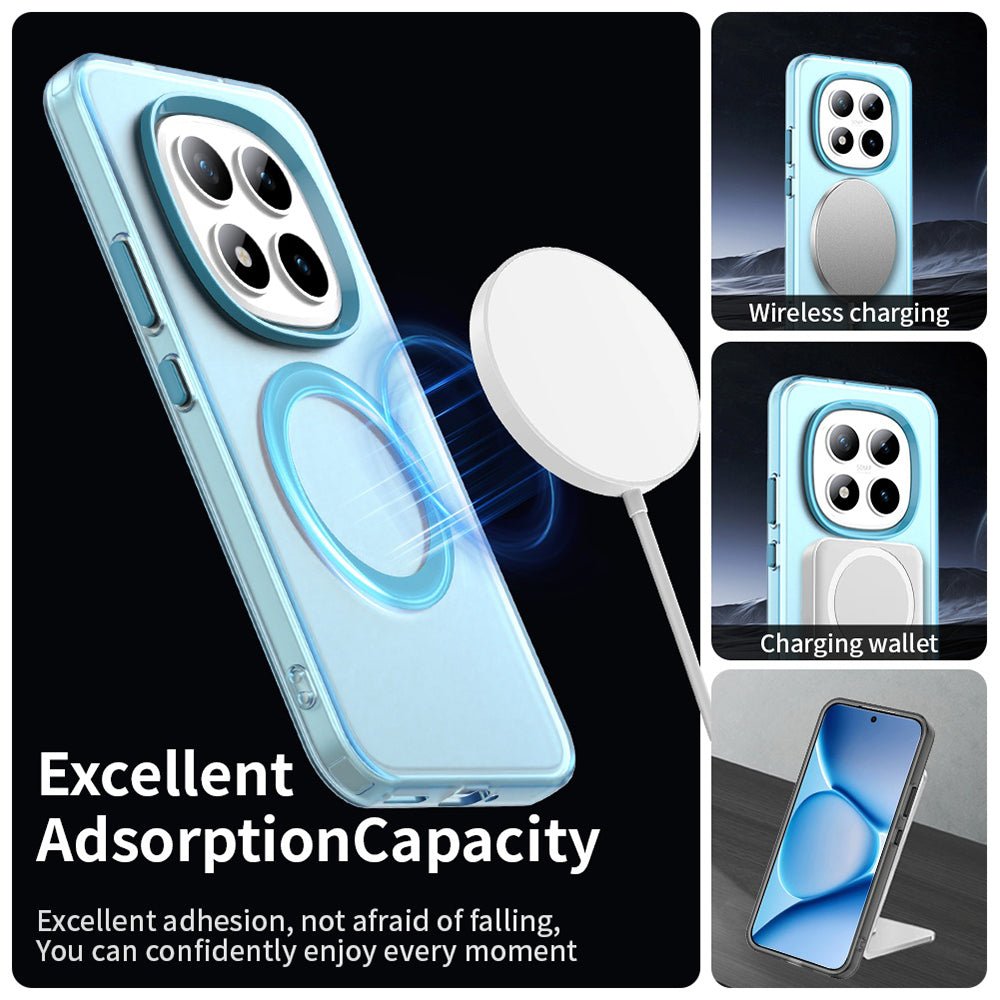 Techsuit Xiaomi Redmi Note 15 Pro Plus 5G / Poco M8 Pro 5G - Σκληρή Θήκη με Πλαίσιο Σιλικόνης και MagSafe - CandyCase MagSafe - Blue