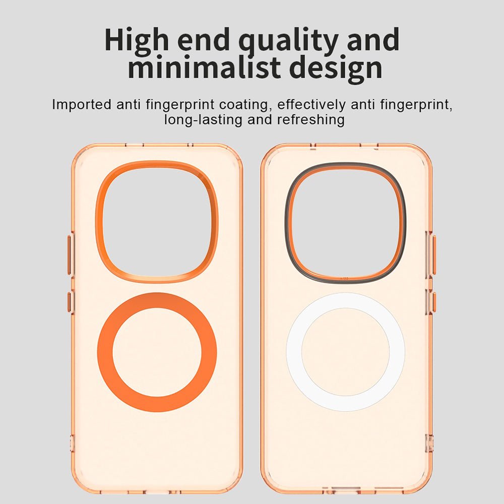 Techsuit Xiaomi Redmi Note 15 Pro Plus 5G / Poco M8 Pro 5G - Σκληρή Θήκη με Πλαίσιο Σιλικόνης και MagSafe - CandyCase MagSafe - Orange