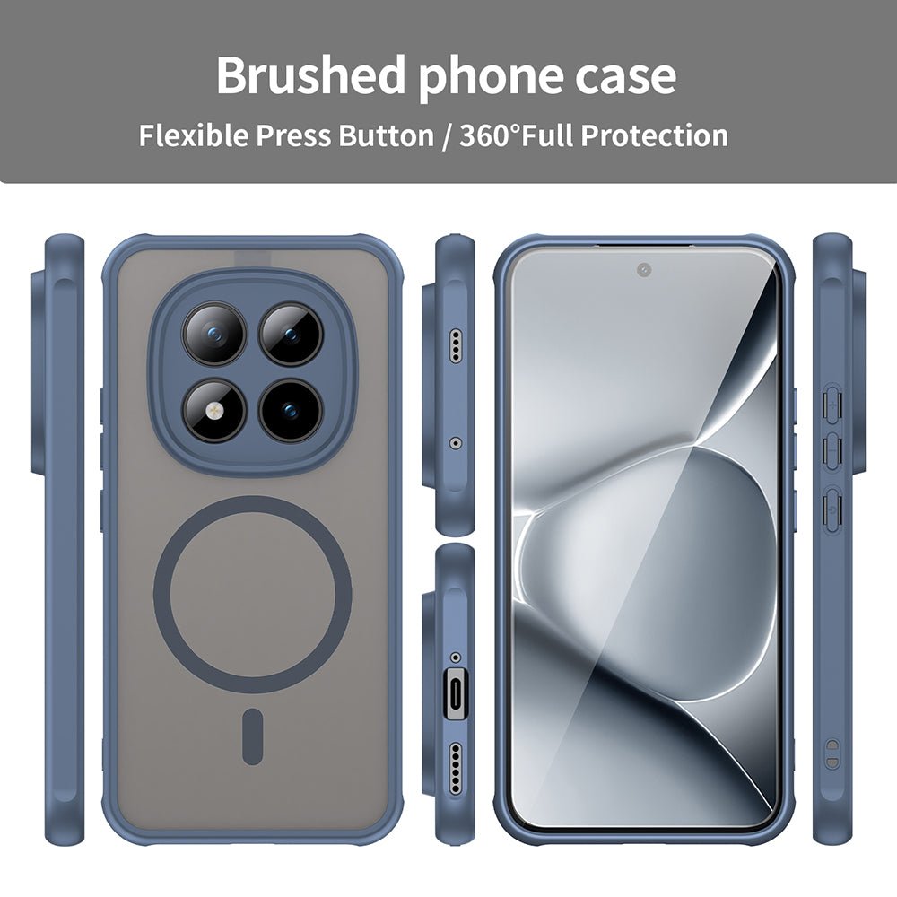 Techsuit Xiaomi Redmi Note 15 Pro Plus 5G / Poco M8 Pro 5G - Σκληρή Θήκη με Πλαίσιο Σιλικόνης και MagSafe - HaloFrost II MagSafe - Navy Blue