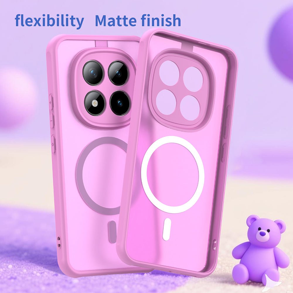 Techsuit Xiaomi Redmi Note 15 Pro Plus 5G / Poco M8 Pro 5G - Σκληρή Θήκη με Πλαίσιο Σιλικόνης και MagSafe - HaloFrost II MagSafe - Pink