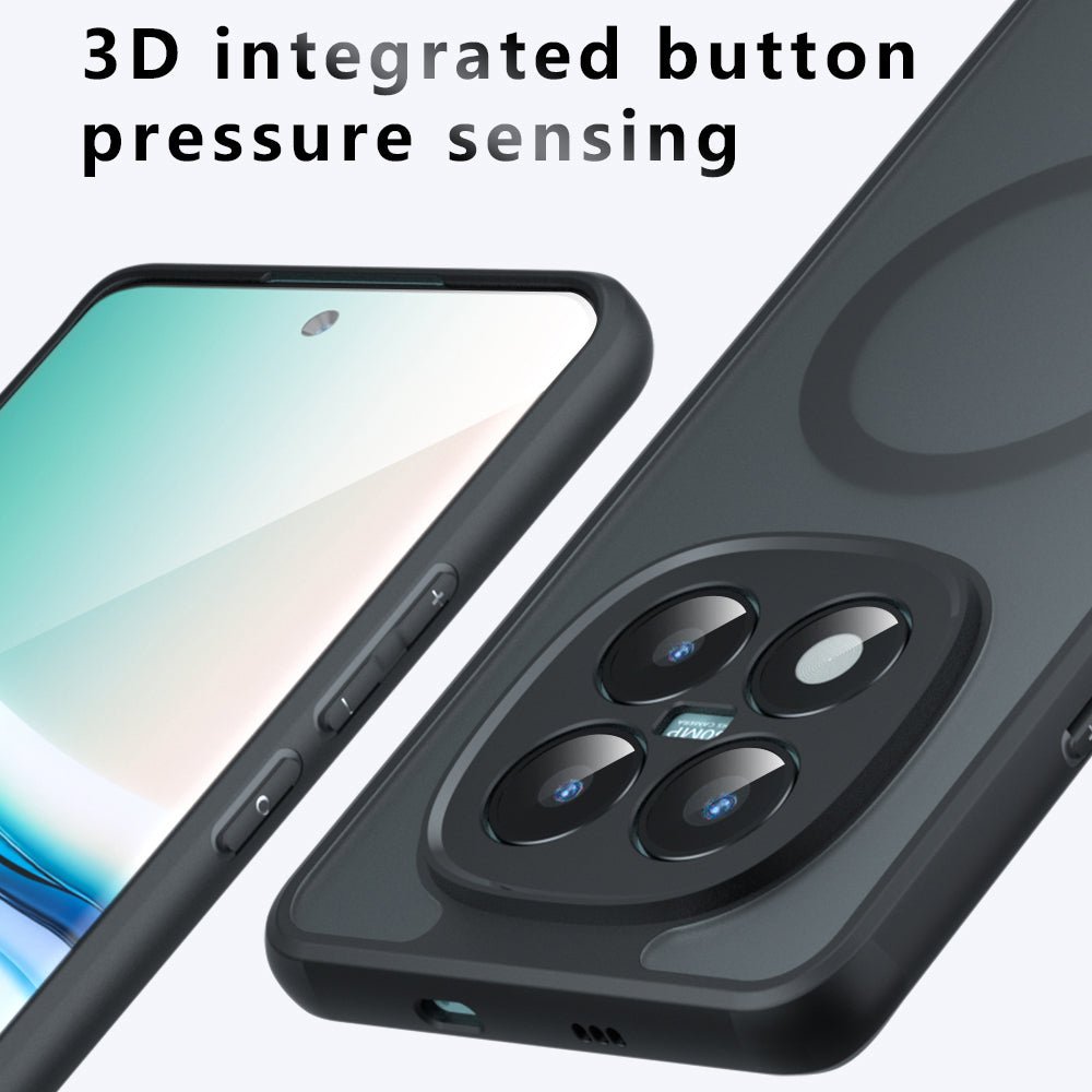 Techsuit Xiaomi Redmi Note 15 Pro Plus 5G / Poco M8 Pro 5G - Σκληρή Θήκη με Πλαίσιο Σιλικόνης και MagSafe - PureFrost MagSafe - Frosted Black