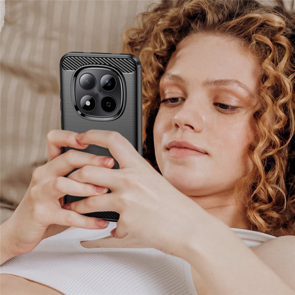 Techsuit Xiaomi Redmi Note 15 Pro Plus 5G / Poco M8 Pro 5G - Θήκη Σιλικόνης TPU - Carbon Silicone - Black